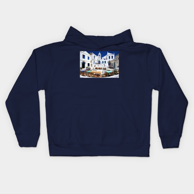 Porta square, Nikeia village, Nisyros island Kids Hoodie by Cretense72